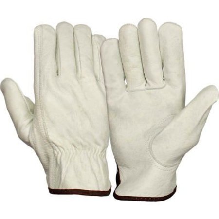 PYRAMEX Value Cow Leather Driver Gloves with Keystone Thumb, Size Medium - Pkg Qty 12 GL2001KM